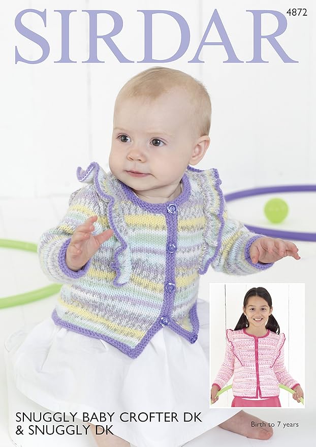 Knitting Pattern 4872 - Cardiagn in Baby Crofter DK & Snuggly DK