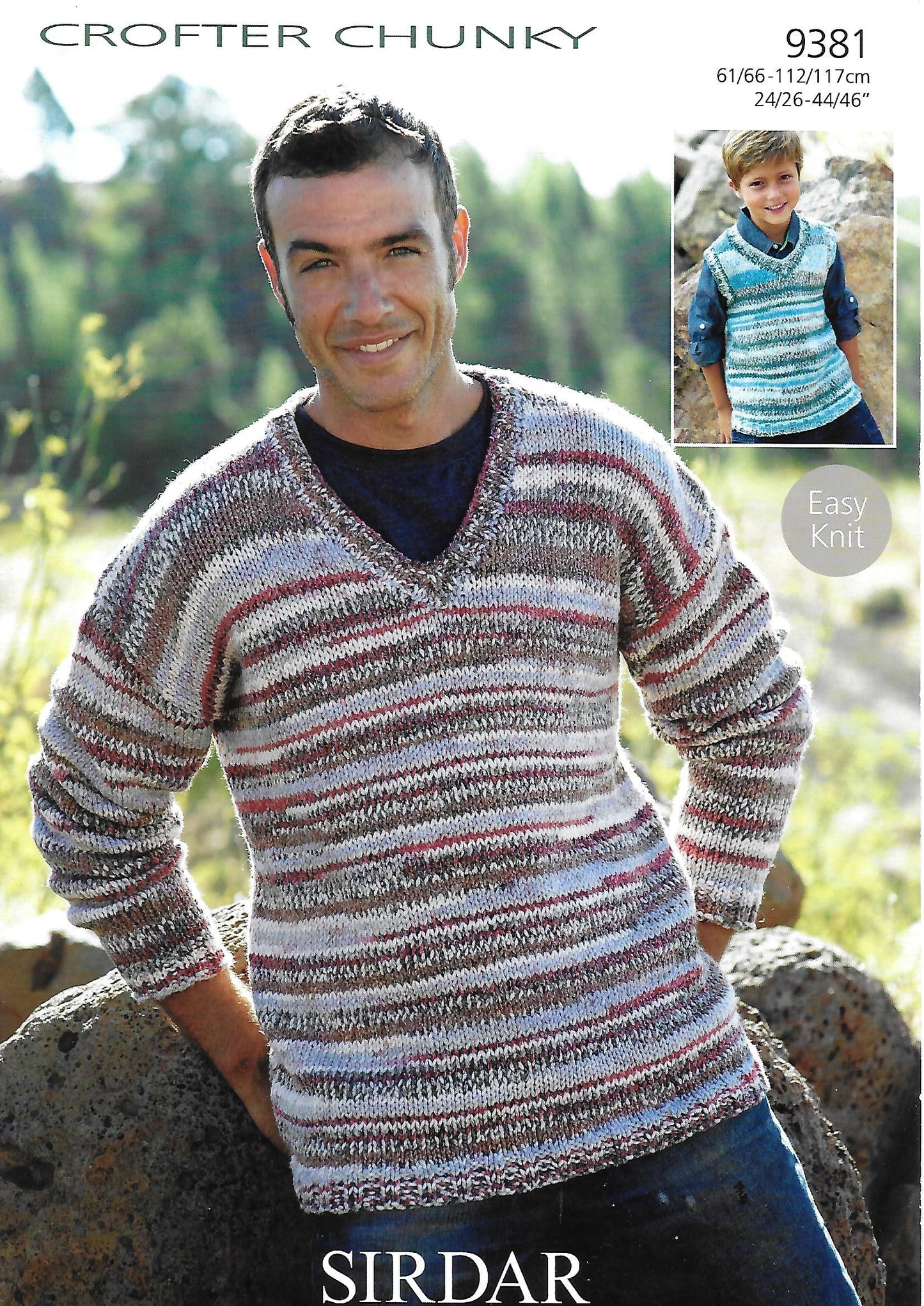 Knitting Pattern 9381 - Sweater & Tank in Sirdar Crofter Chunky