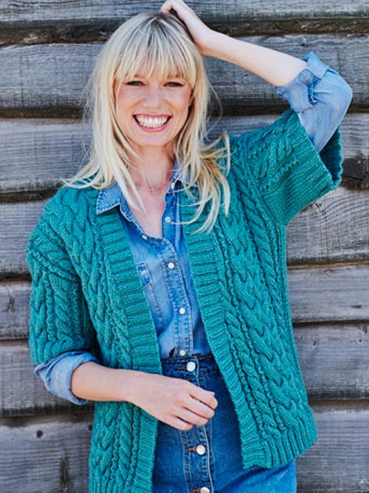 Knitting Pattern 9442 - Cardigans in Life Aran