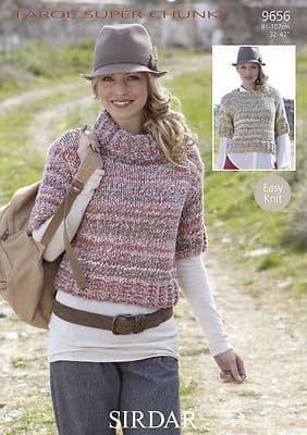 Knitting Pattern 9656 - Sweaters in Super Chunky