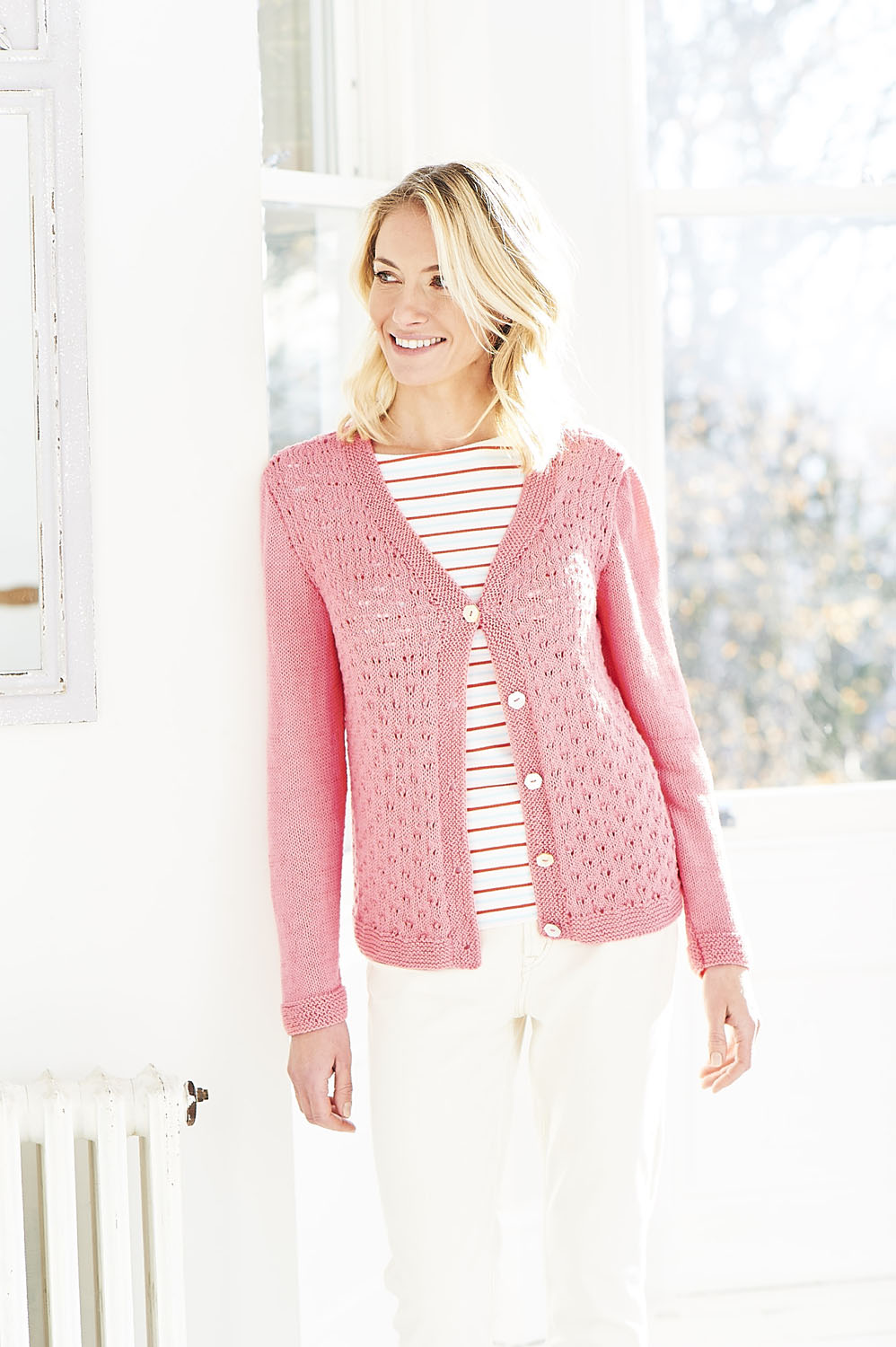 Knitting Pattern 9754 - Top & Cardigan in Naturals Bamboo & Cotton DK