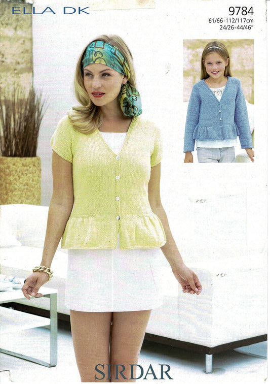 Knitting Pattern 9784 - Cardigans in Ella DK