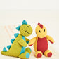 Knitting Pattern 9853 - Danny the Dinosaur Toy with Hat & Mittens in Bellissima, Special DK, Bambino DK