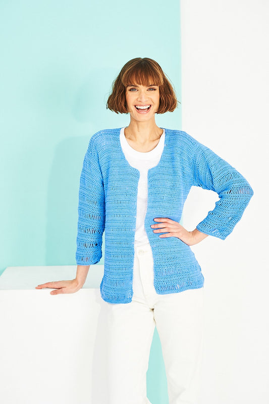 Crochet Pattern 9915 - Cardigan & Sweater in Naturals Organic Cotton DK