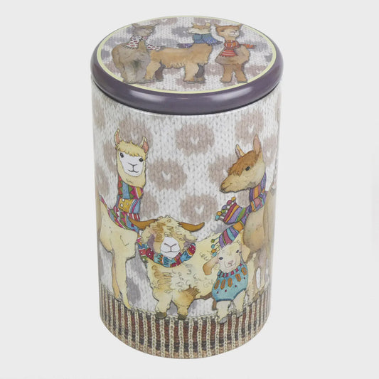 ALPACAS & FRIENDS -  Tall Round Caddy