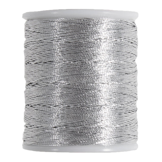 Metallic Embroidery Thread - SILVER - 36m Reel