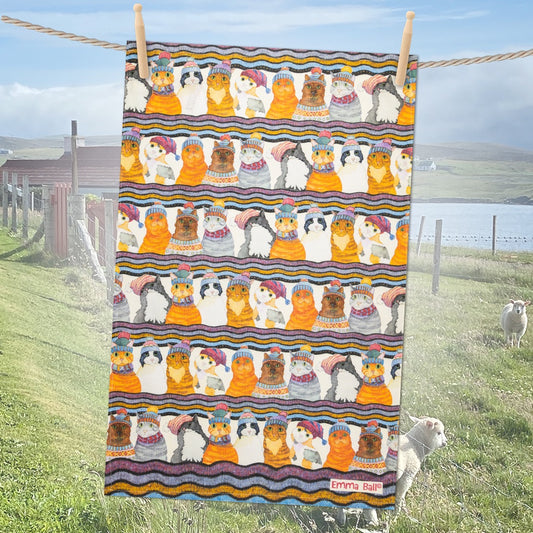 CATS IN HATS - Tea Towel