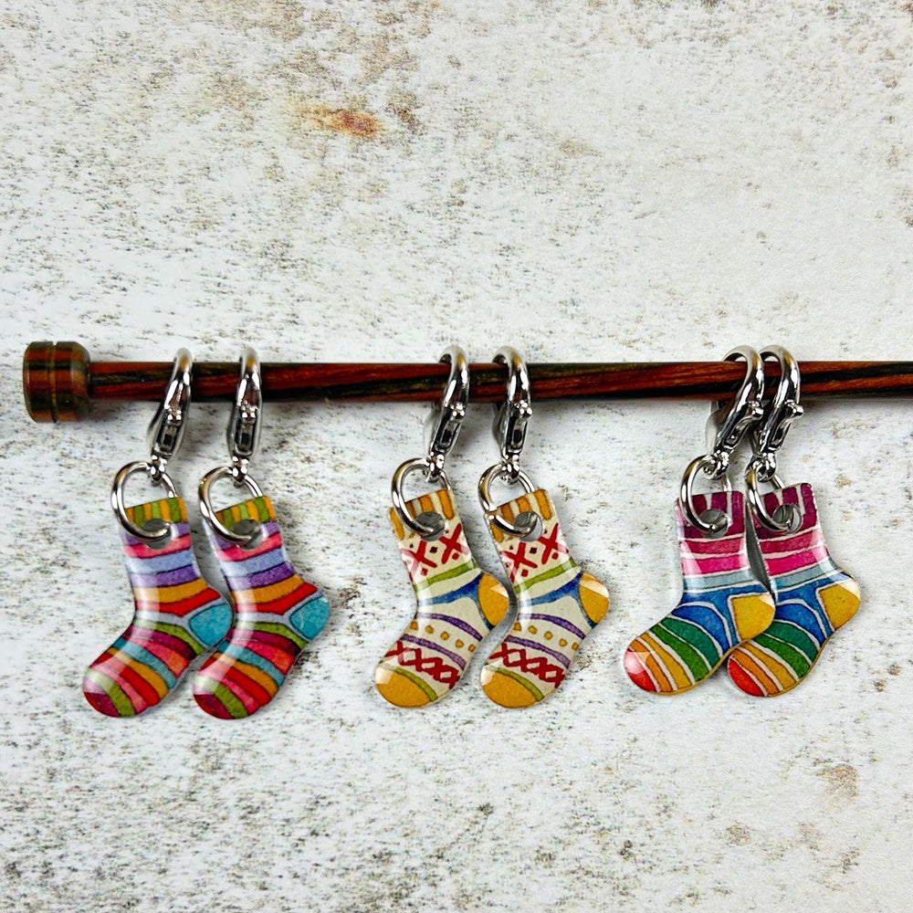 STITCH MARKERS - Socks  (set of 6)