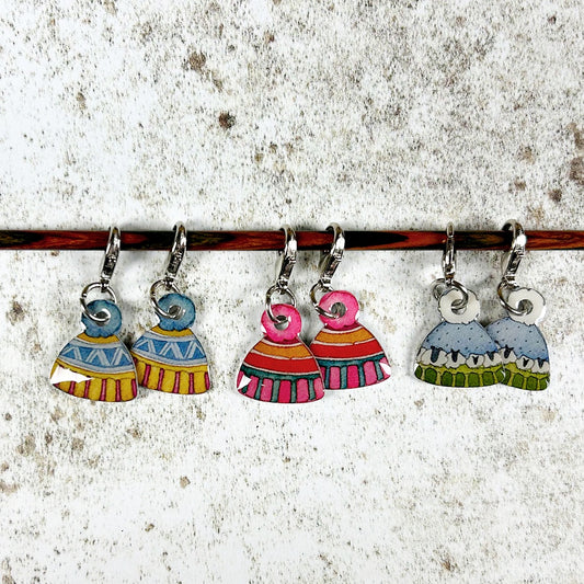 STITCH MARKERS - Hats  (Set of 6)