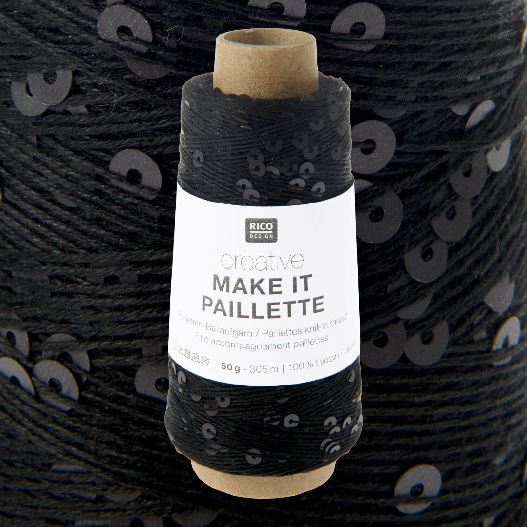 Creative Make it Paillette  50g - Knit in Sequined Thread - 2 Colours Available