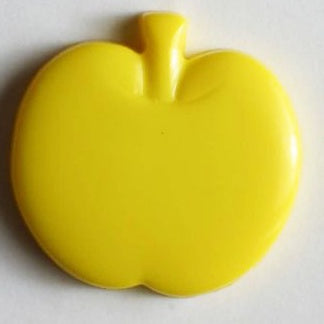 Button with Shank - Yellow Apple - 2 Sizes Available
