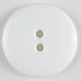 2 Hole Button - 14mm - Plain White