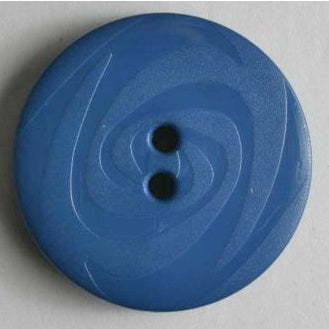 2 Hole Button - Fancy Swirl  - Blue - 2 Sizes Available