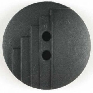 2 Hole Button - 18mm - BLACK  - Layered Effect