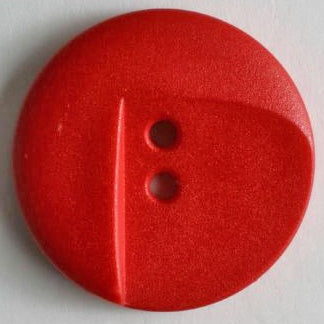 2 Hole - D Cut Out Asymetric Button - 18mm - Red