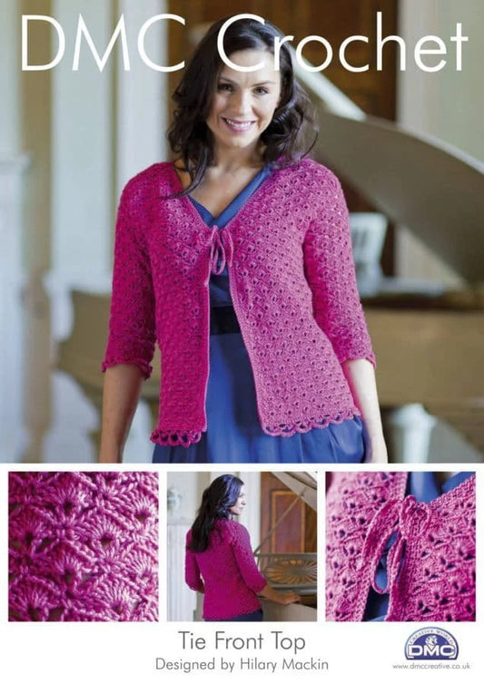 Crochet Pattern - Tie Front Top in DMC Petra 3 Crochet Cotton