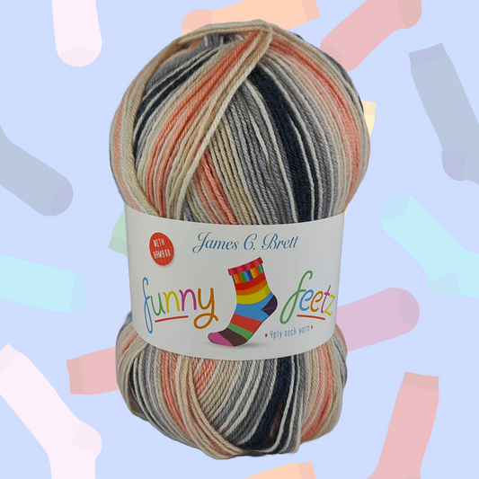 FUNNY FEETZ WITH BAMBOO 4PLY 100g - More Colours Available