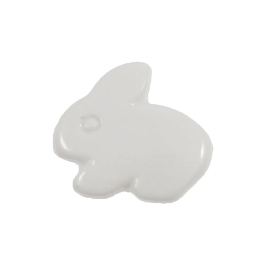 Button with Shank - 13mm - White Bunny