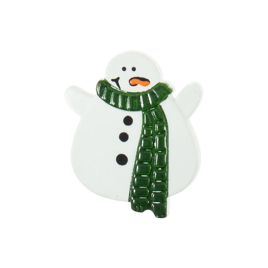 Button with Shank - 24mm - Snowman