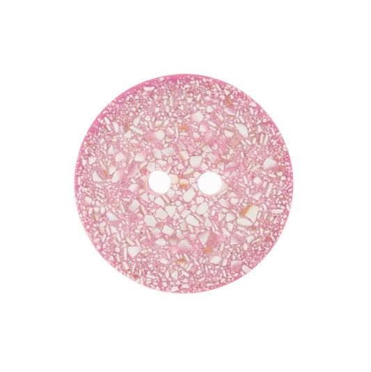 2 Hole Button - Recycled Eggshell - Light Pink - 3 Sizes