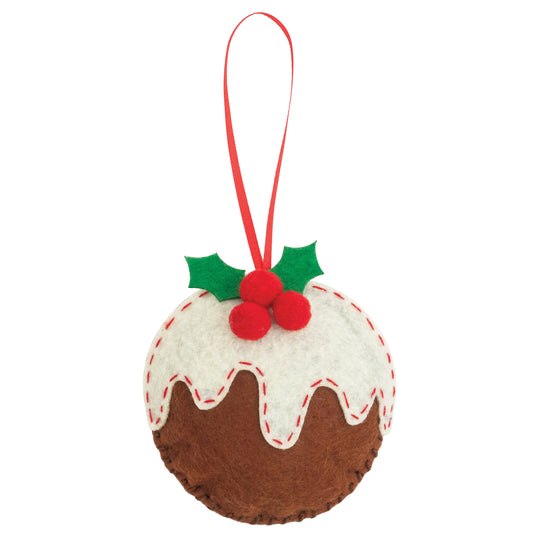 Felt Hanging Ornament - Xmas Pudding