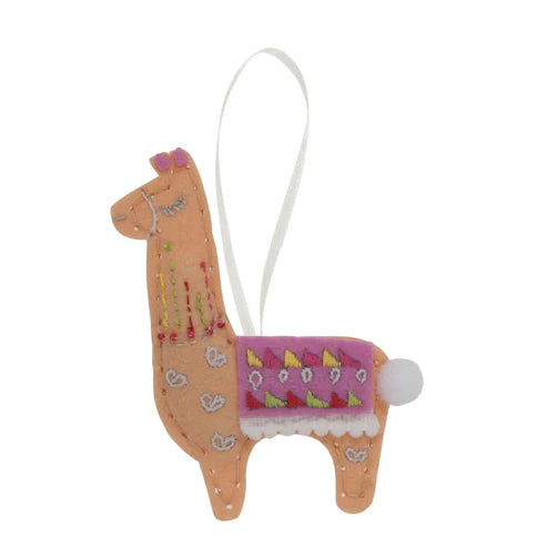 Felt Hanging Ornament - Alpaca