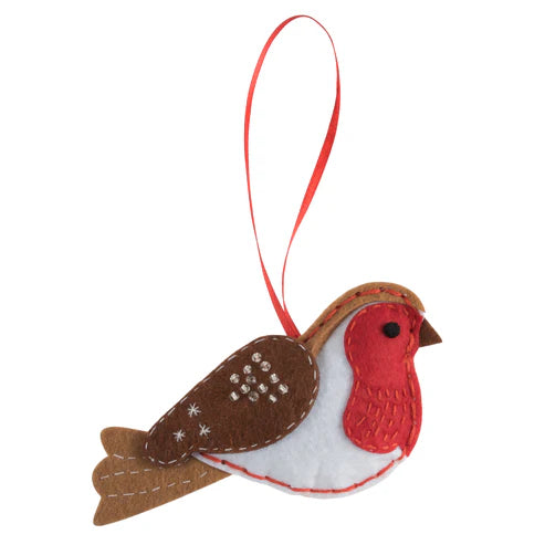 Felt Hanging Ornament - Robin