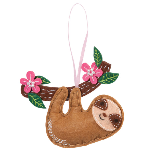 Felt Hanging Ornament - Sloth