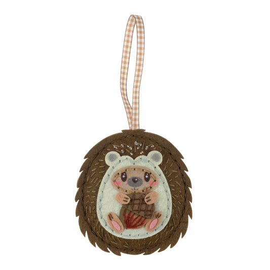 Felt Hanging Ornament - Hedgehog