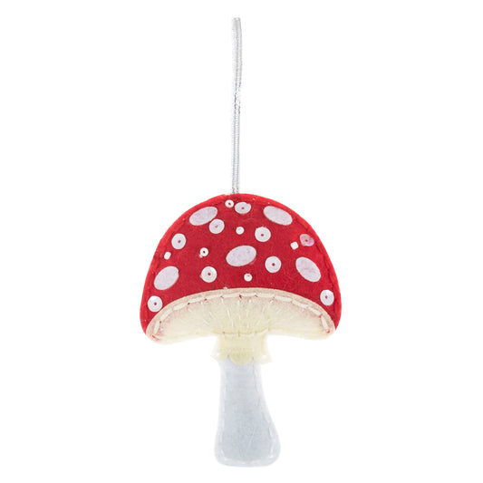 Felt Hanging Ornament - Mushroom
