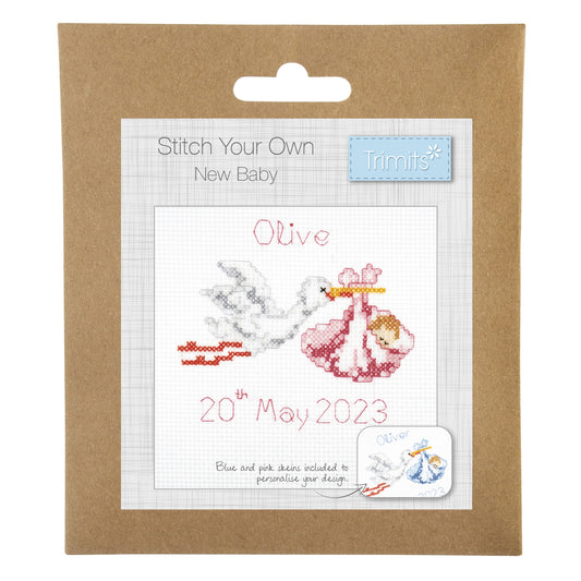 COUNTED CROSS STITCH KIT - New Baby