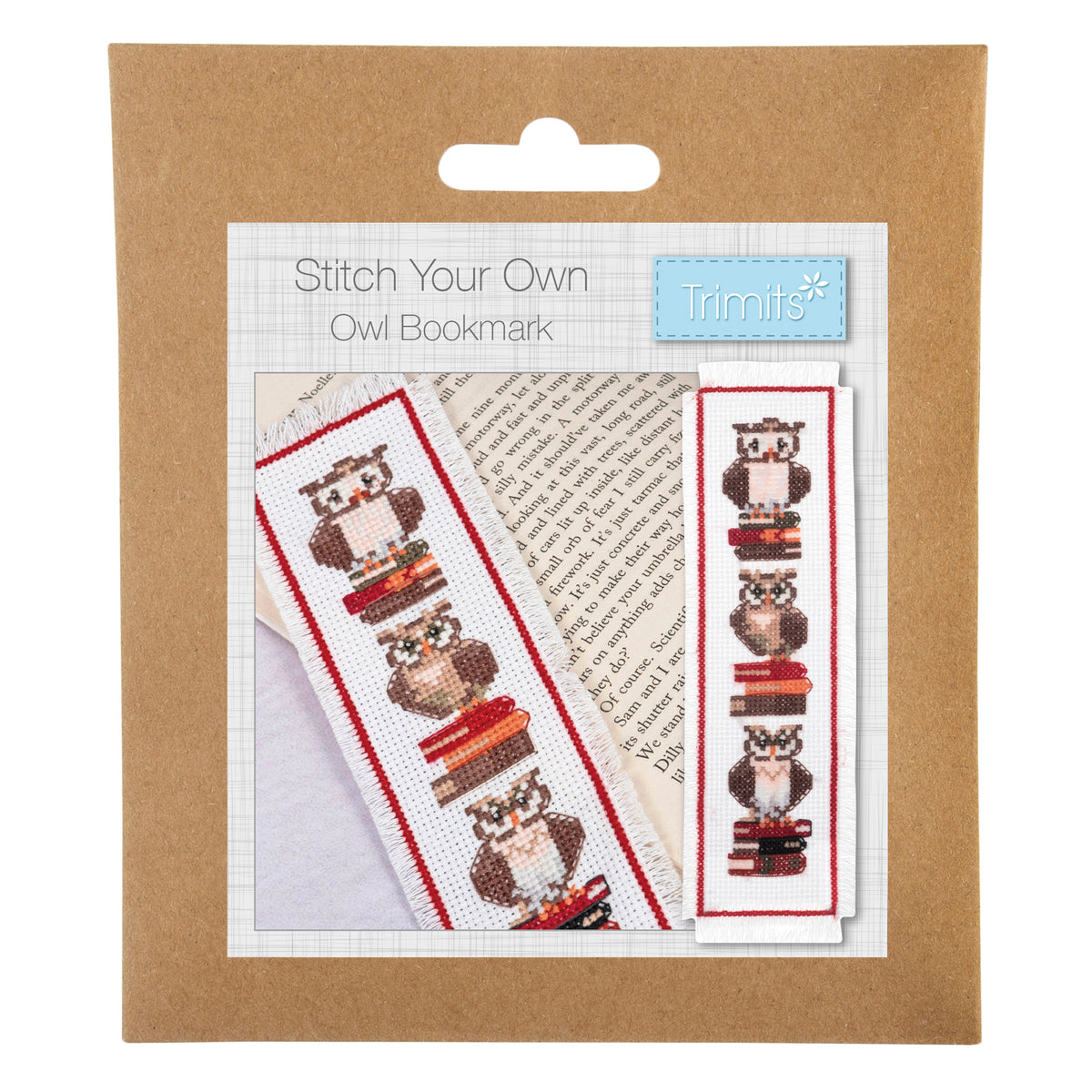 Counted Cross Stitch Kit - BOOKMARK - Owls