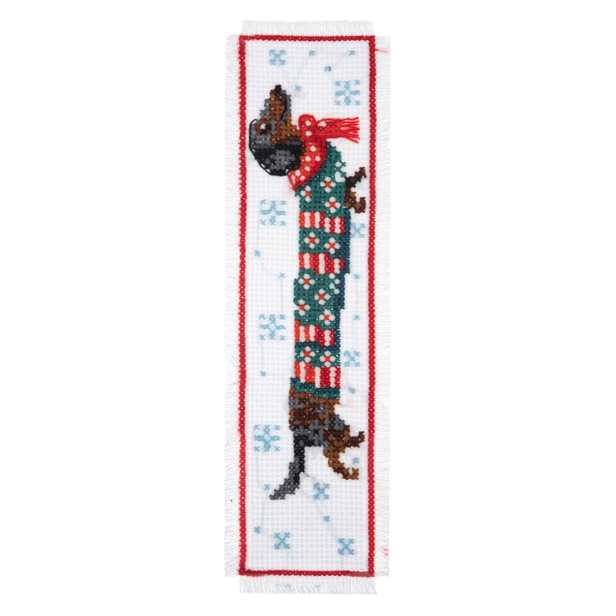 Counted Cross Stitch Kit - BOOKMARK - Silly Sausage