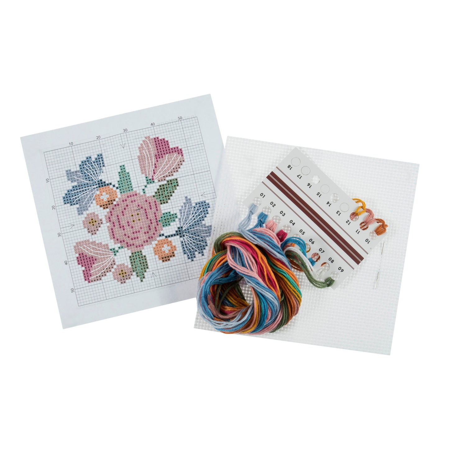 COUNTED CROSS STITCH KIT - FLORAL