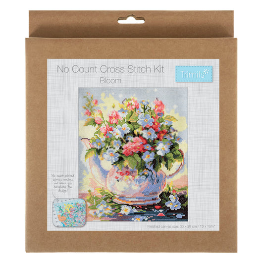 PRINTED (NO COUNT) CROSS STITCH KIT - Bloom (13 x 15")