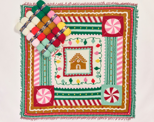 Gingerbread Blanket Crochet Along - Christmas Blanket Kit