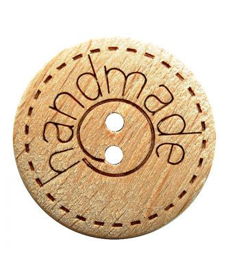 2 Hole Button - 23mm - Wooden - HANDMADE