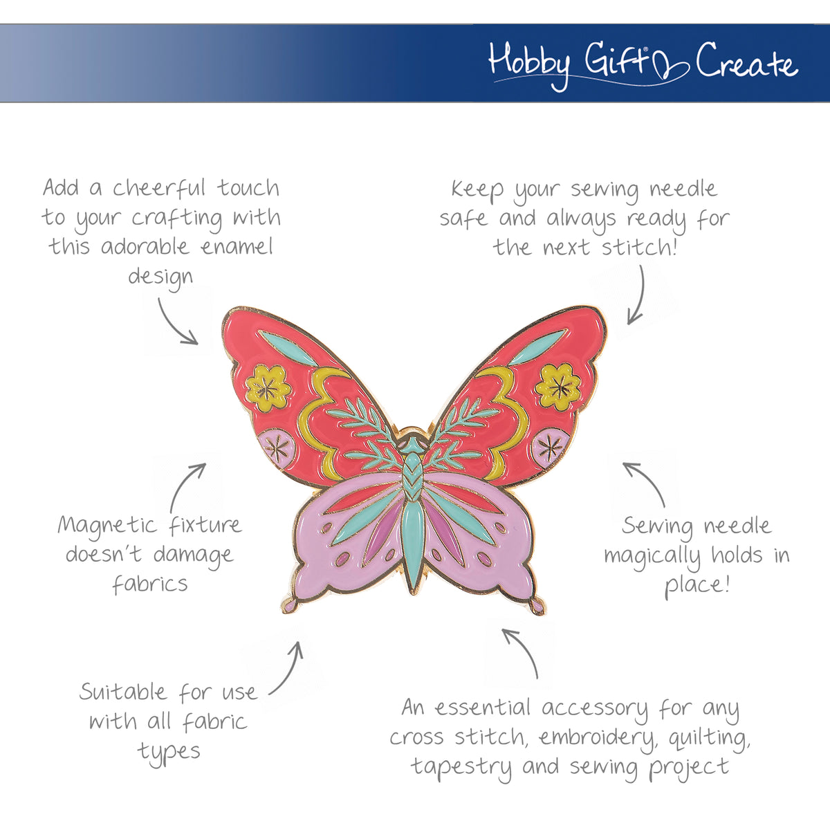 Magnetic Needel Minder - Butterfly