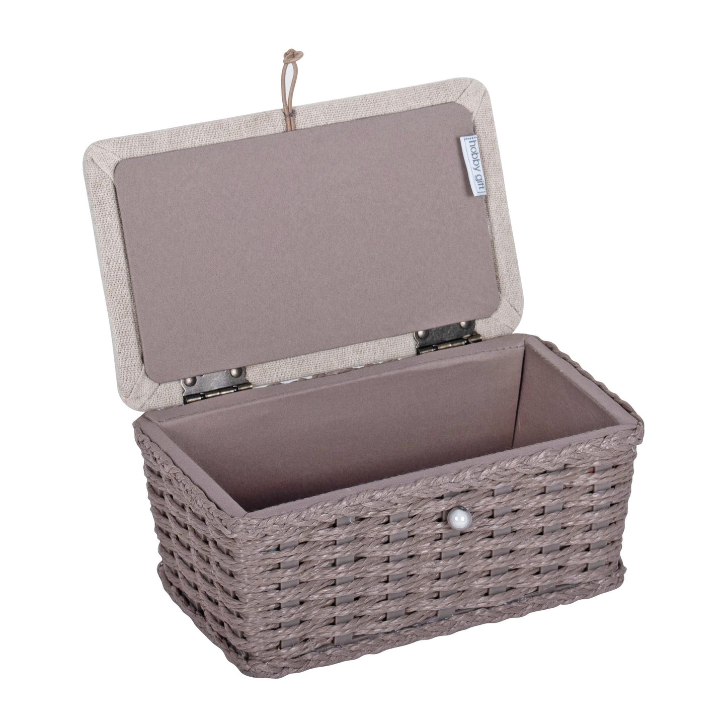 SEWING BOX - WOVEN BASKET - STRAWBERRY GREENHOUSE