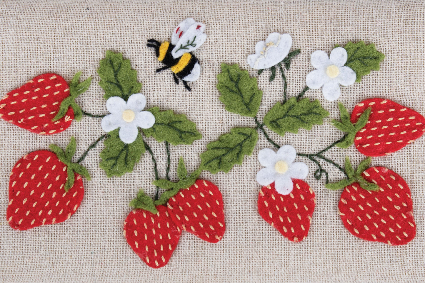 SEWING BOX - WOVEN BASKET - STRAWBERRY GREENHOUSE