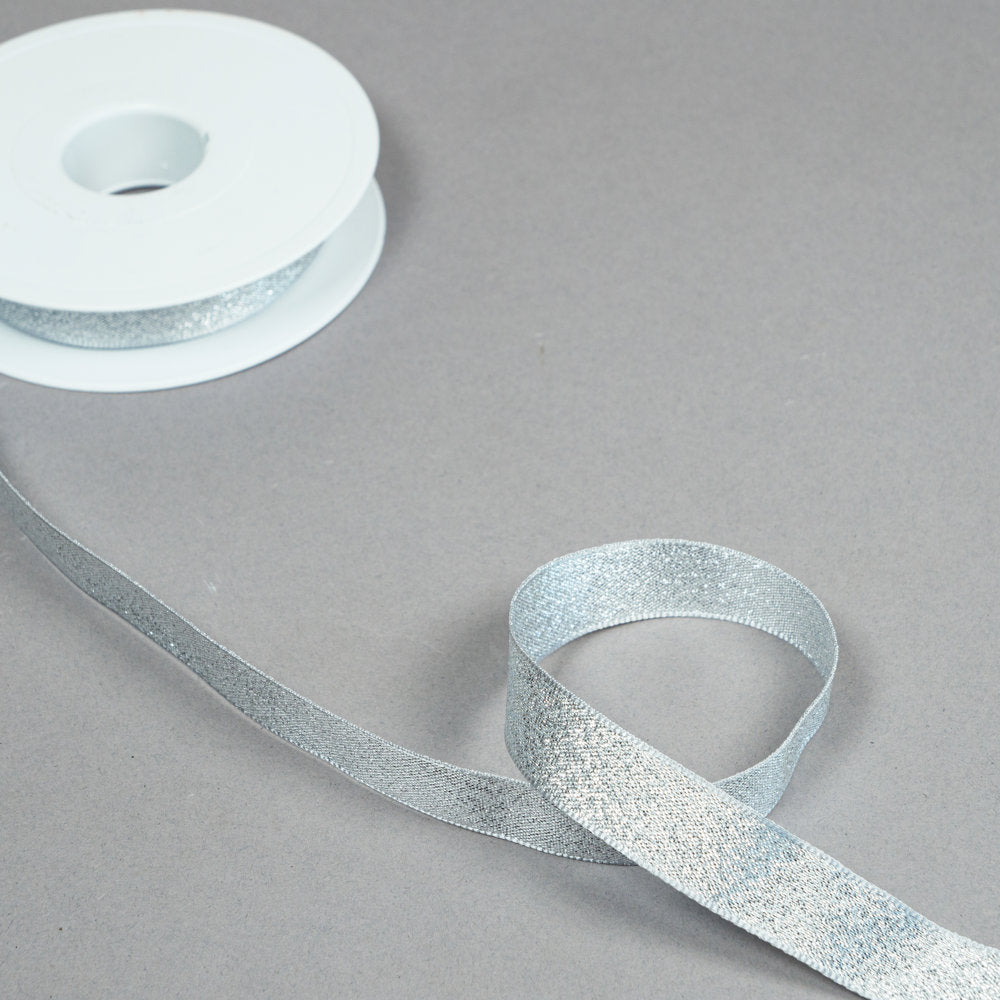 Silver Lame Ribbon - 25mm