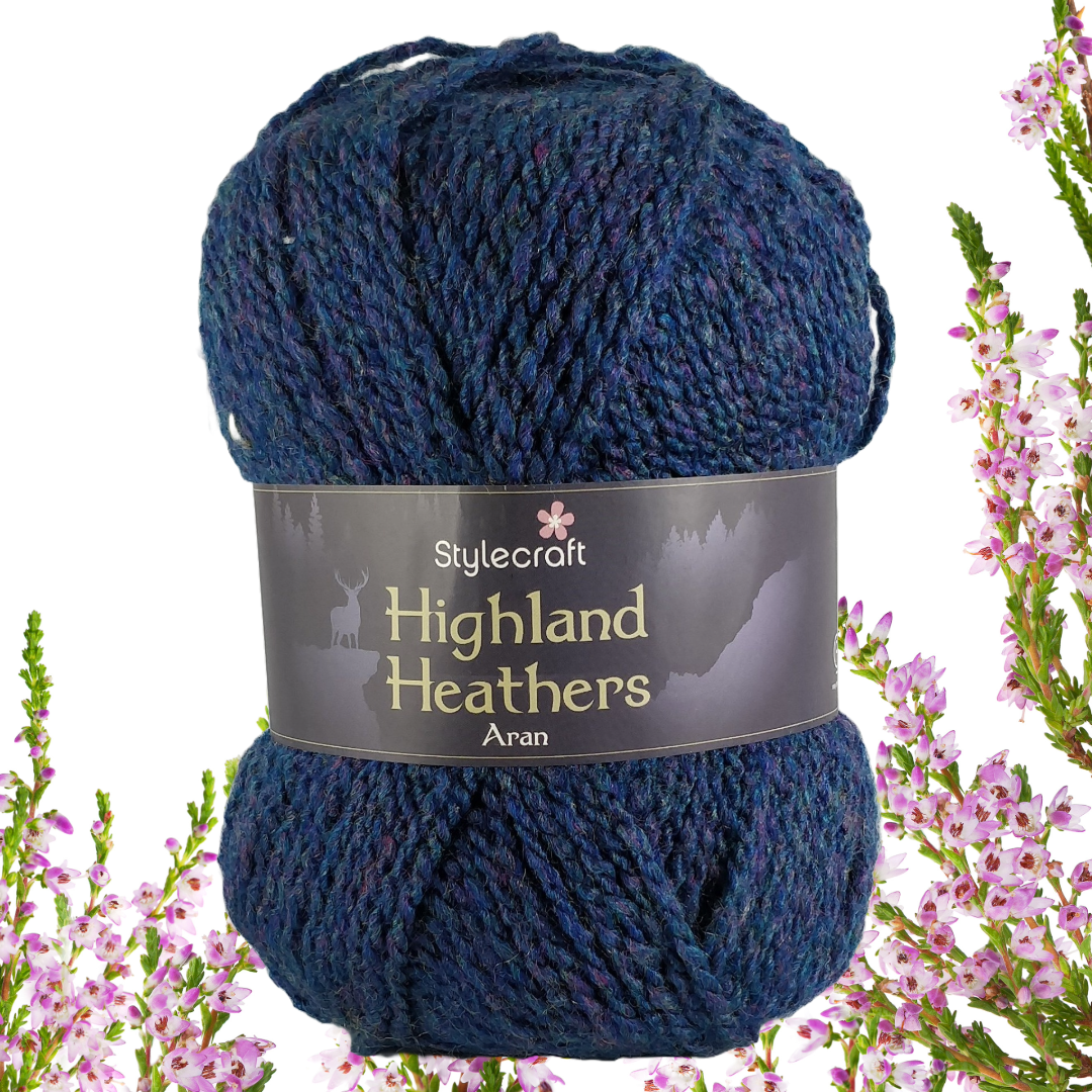 HIGHLAND HEATHERS ARAN 100g - More colours available