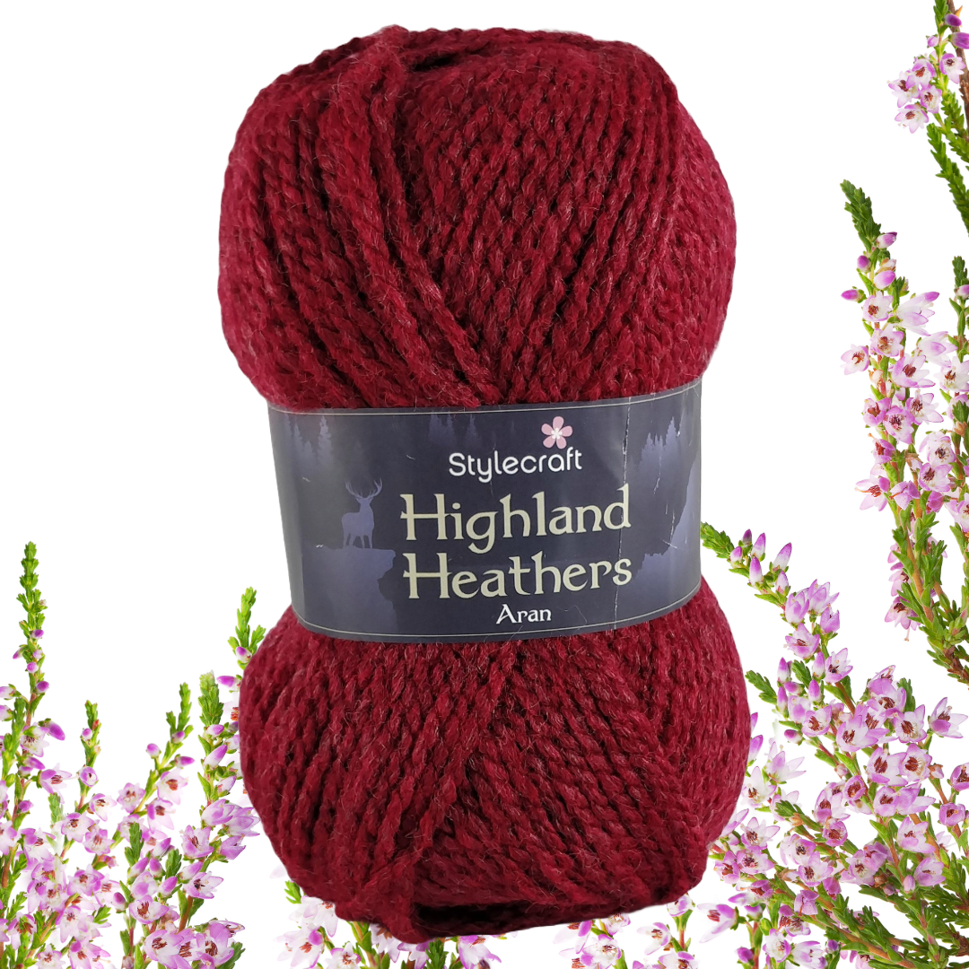 HIGHLAND HEATHERS ARAN 100g - More colours available