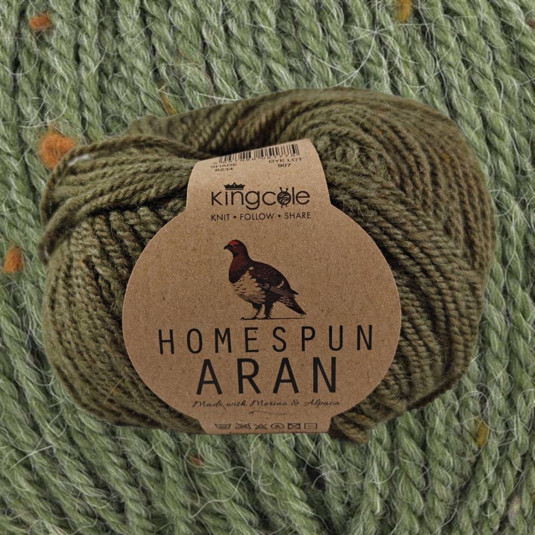Homespun Aran 50g - 4 Colours Available