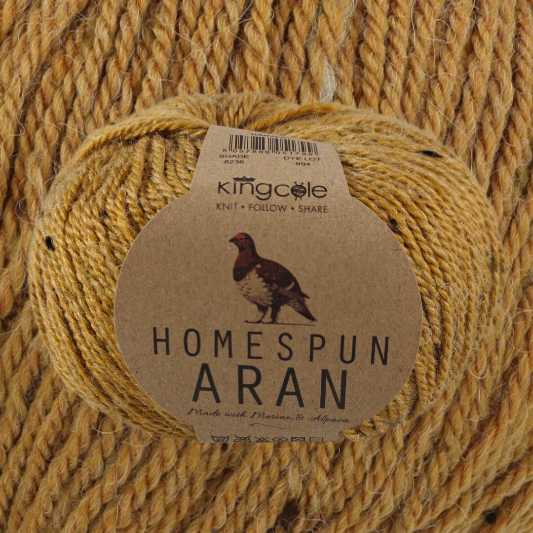 Homespun Aran 50g - 4 Colours Available
