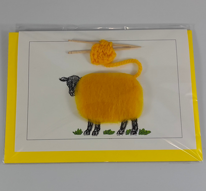 SHEEP CARD - Coloured Knitting