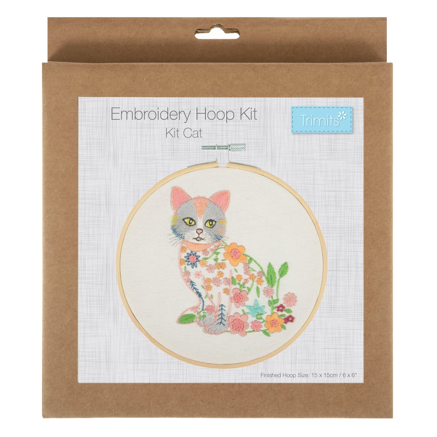 Embroidery Kit with Hoop - CAT