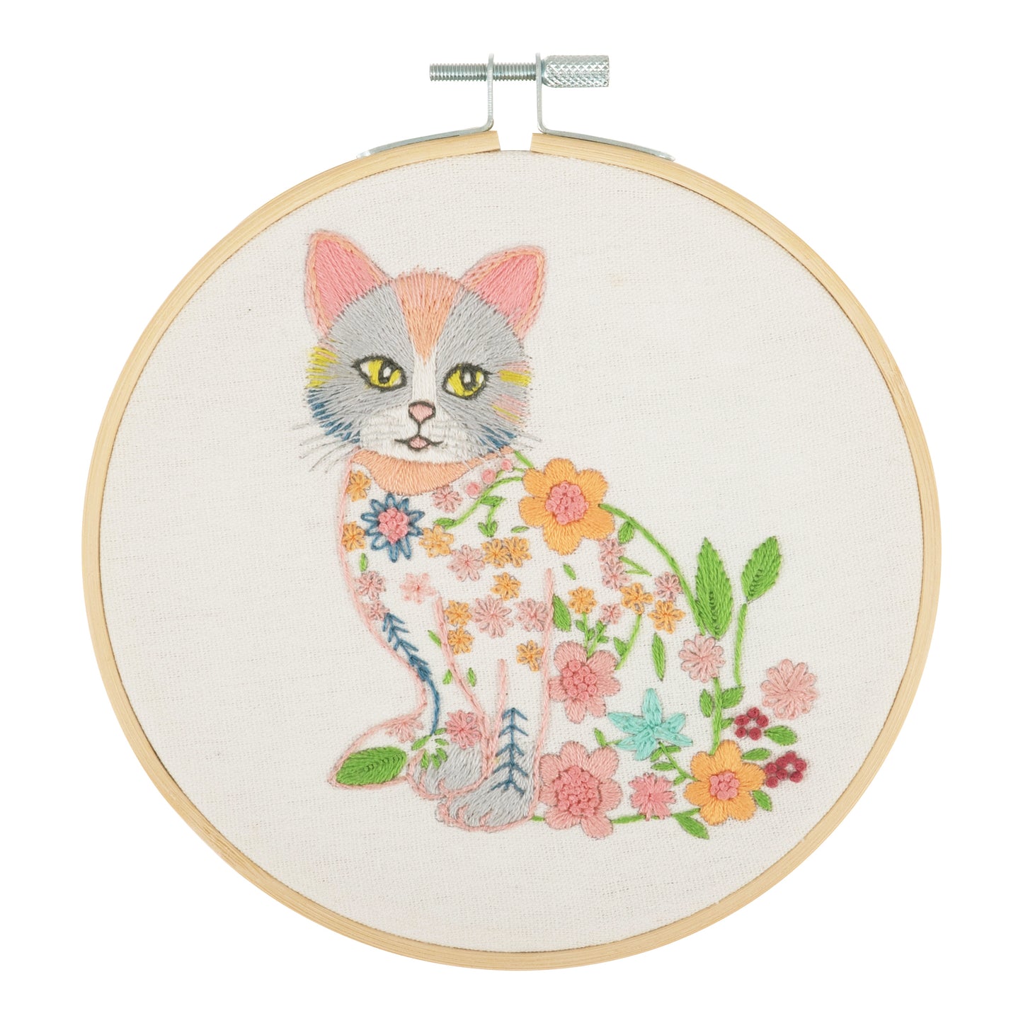 Embroidery Kit with Hoop - CAT