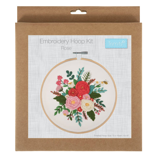 Embroidery Kit with Hoop - Rose