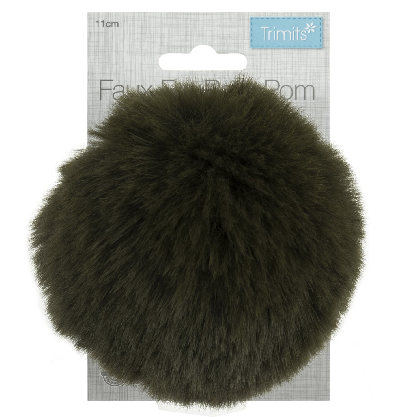 FAUX FUR POM POM - 11cm - 1 Piece - Khaki